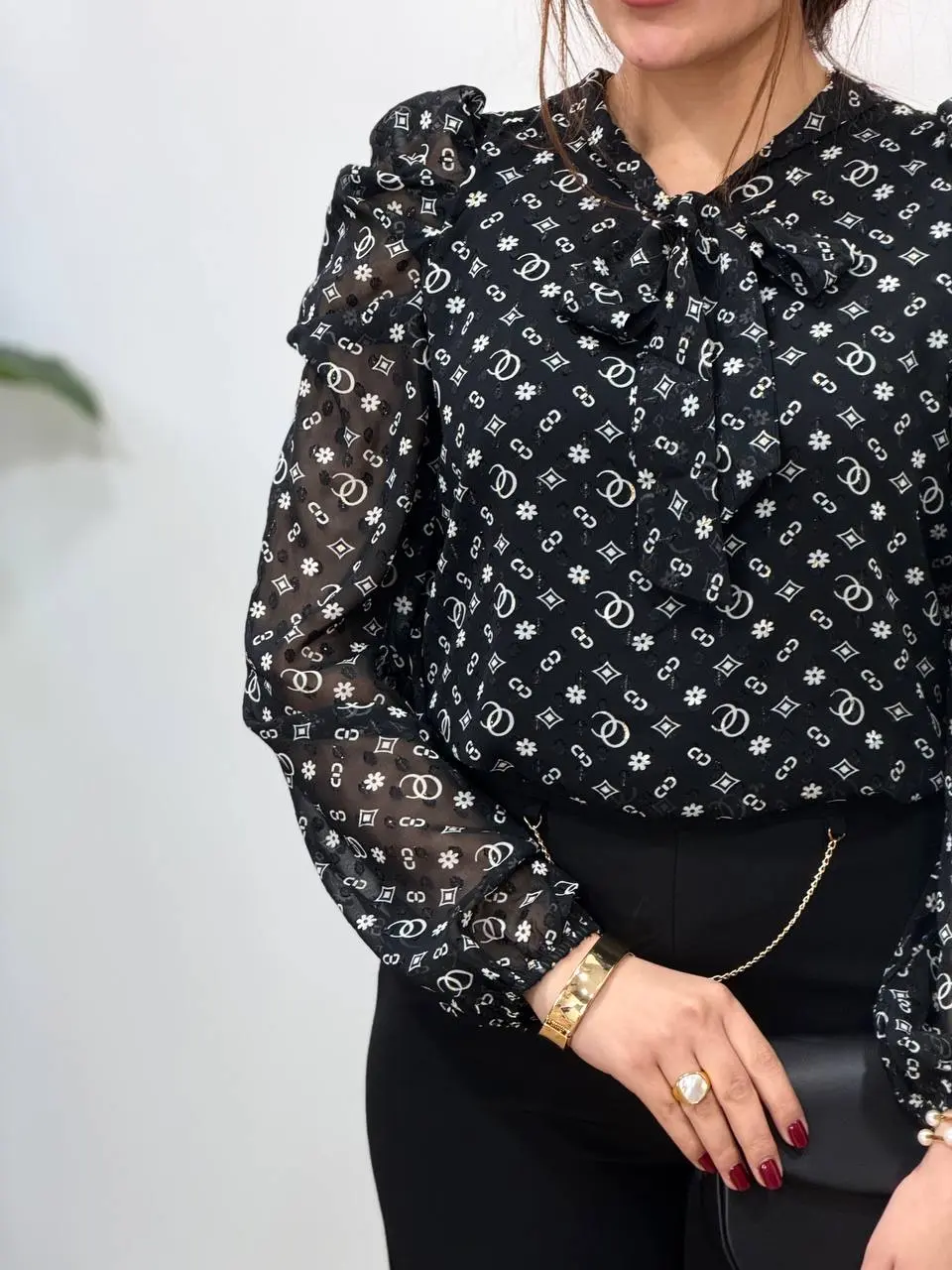 شومیز حریر مجلسی مهلا 4934